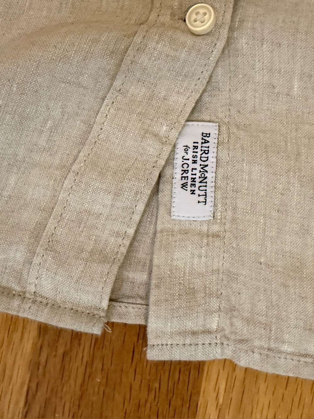 J. Crew Baird McNutt Women’s Irish Linen Slim Shirt Size 6 - Picture 5 of 11